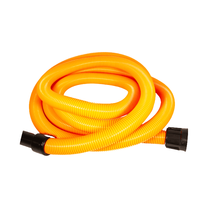 5 m Yellow Vac Hose 38 mm C/W Fittings