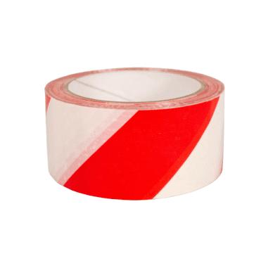 50 mm 'HAZARD' Tape Red / White (Self Adhesive)