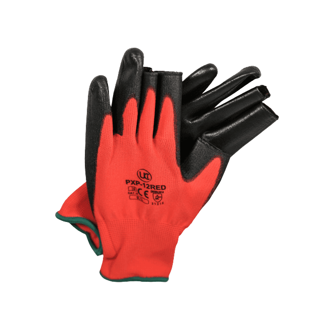 Coated Part-Fingerless Gloves (Pair)
