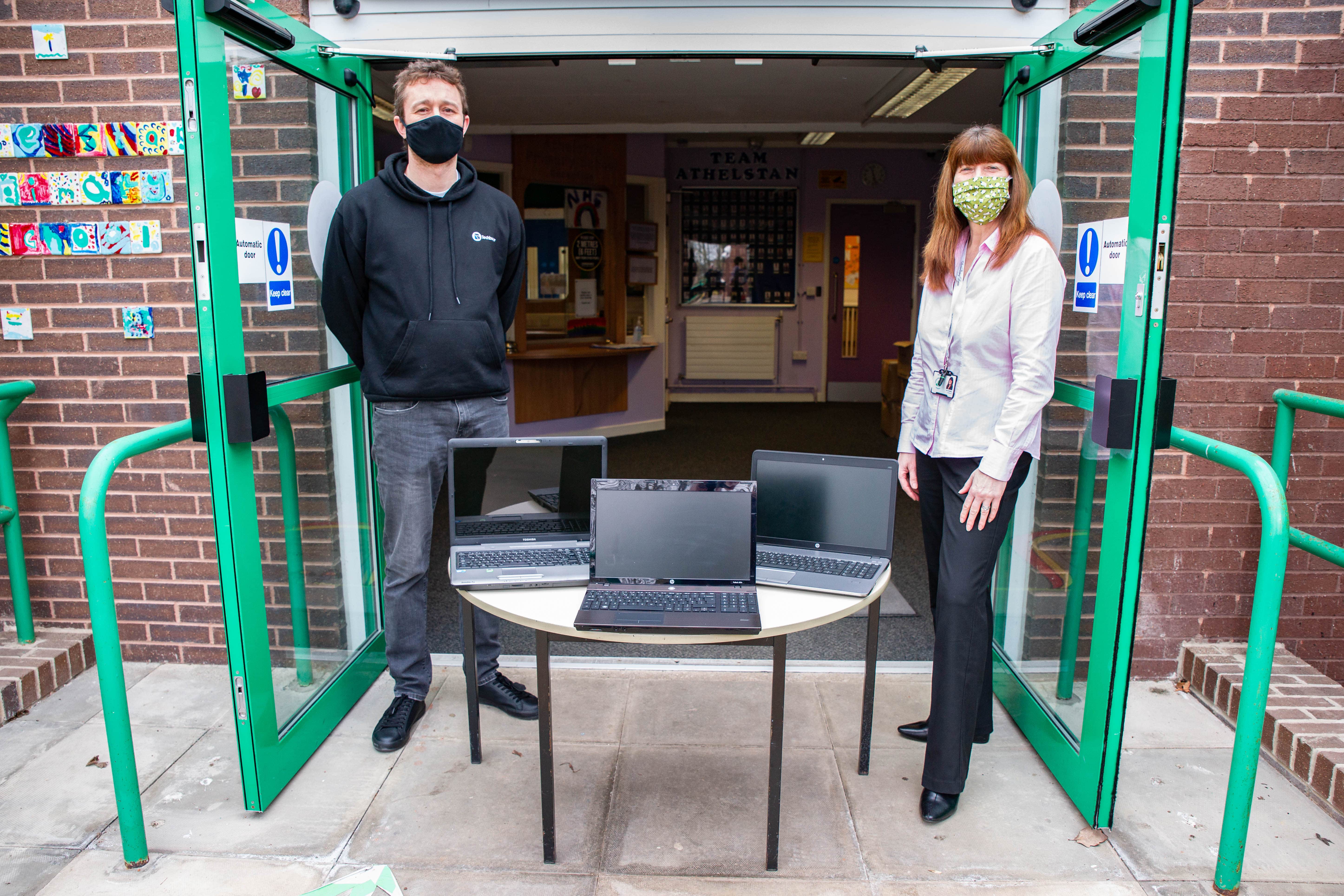Laptop donation to Sheffield School